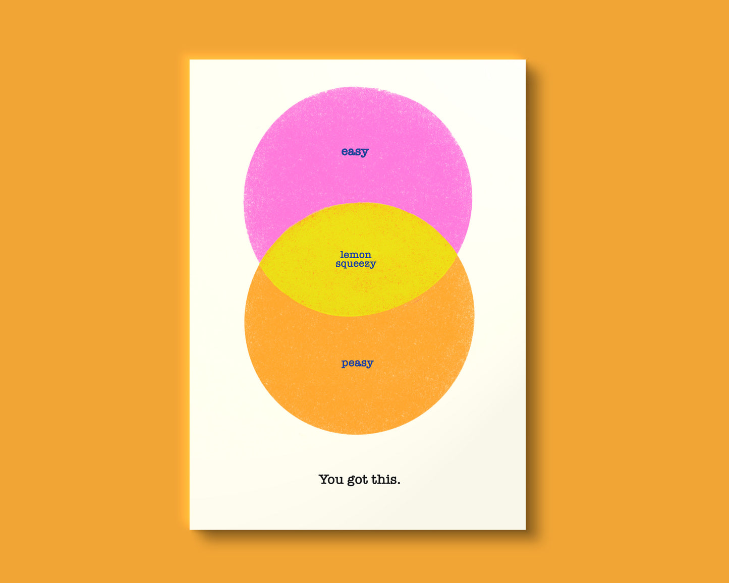 Easy Peasy Lemon Squeezy A2 Folded Compliment Card