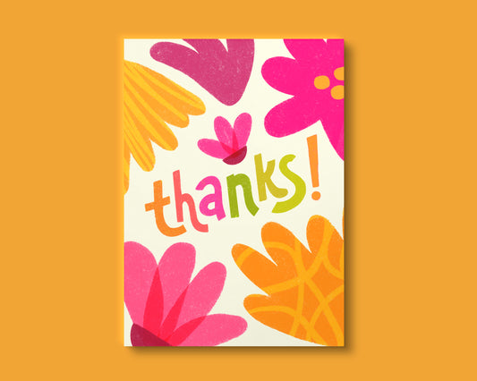 Thanks! A2 Folded Greeting Card