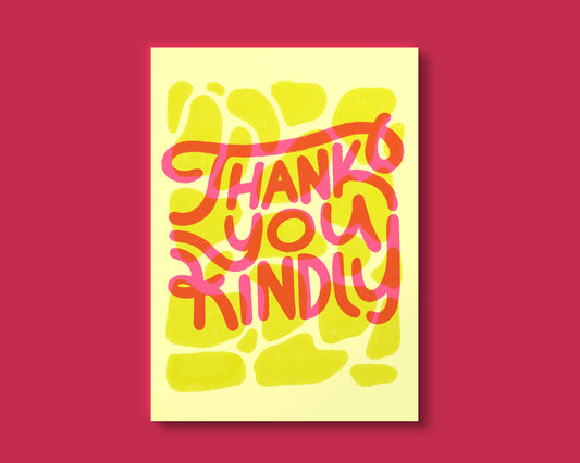 Thank You Kindly A2 Folded Greeting Card